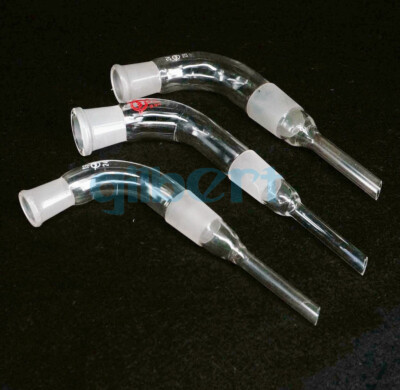 10-Pack Glass Vacuum Receiver Adapter – 105° Bend – Joint Sizes #12, #14, #19, #24, #29 – Science Lab