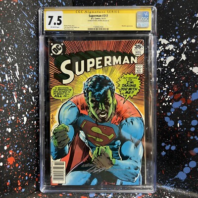 Superman #317 (Nov 1977, DC) Signed NEAL ADAMS - GRADED CGC SS 7.5