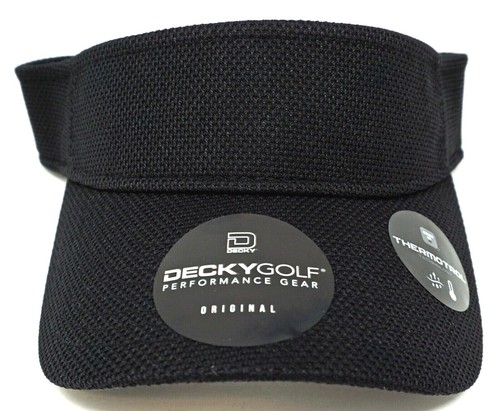 DECKY GOLF Performance Gear Sun Visor Cap Hat Thermotrol OSFM Black NWT - Picture 8 of 10