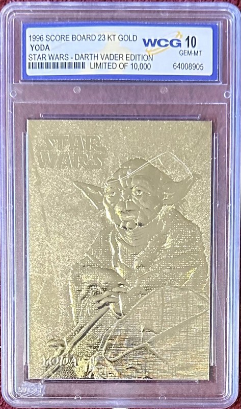 STAR WARS, GEM-MT 10 - 23KT Gold YODA Darth Vader Limited Edition Jedi Mint