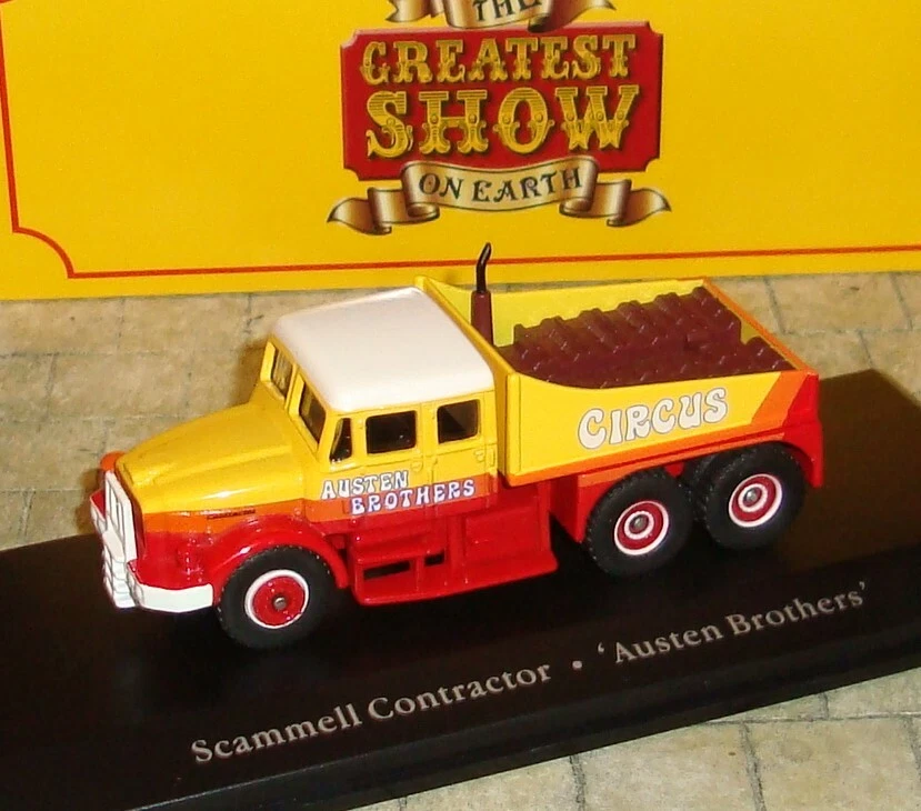 CAMIÓN CONTRATISTA SCAMMELL - HERMANOS AUSTEN - EL MEJOR ESPECTÁCULO DEL MUNDO - 1:76 - EN CAJA Foto 4 de 4