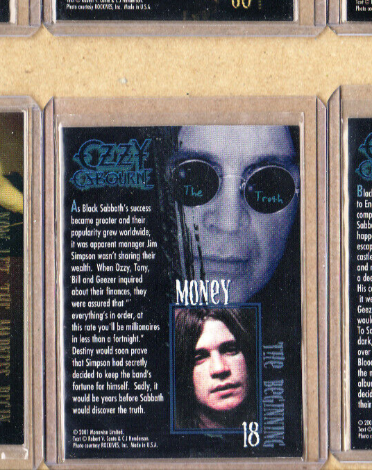 Ozzy Osbourne-Trading Card-#18-Official Licensed-Authentic