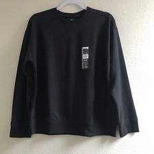 Athletic Works Boys Black Core Fleece Sweatshirt Size XL 14-16 Husky Chest 42"
