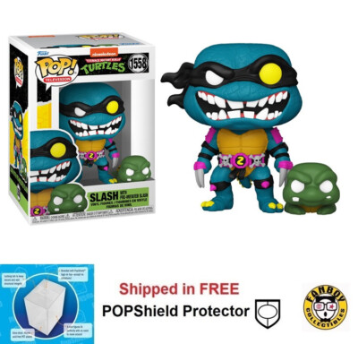 Funko POP TV Teenage Mutant Ninja Turtles (TMNT) Slash w/Pre-Mutated Slash #1558