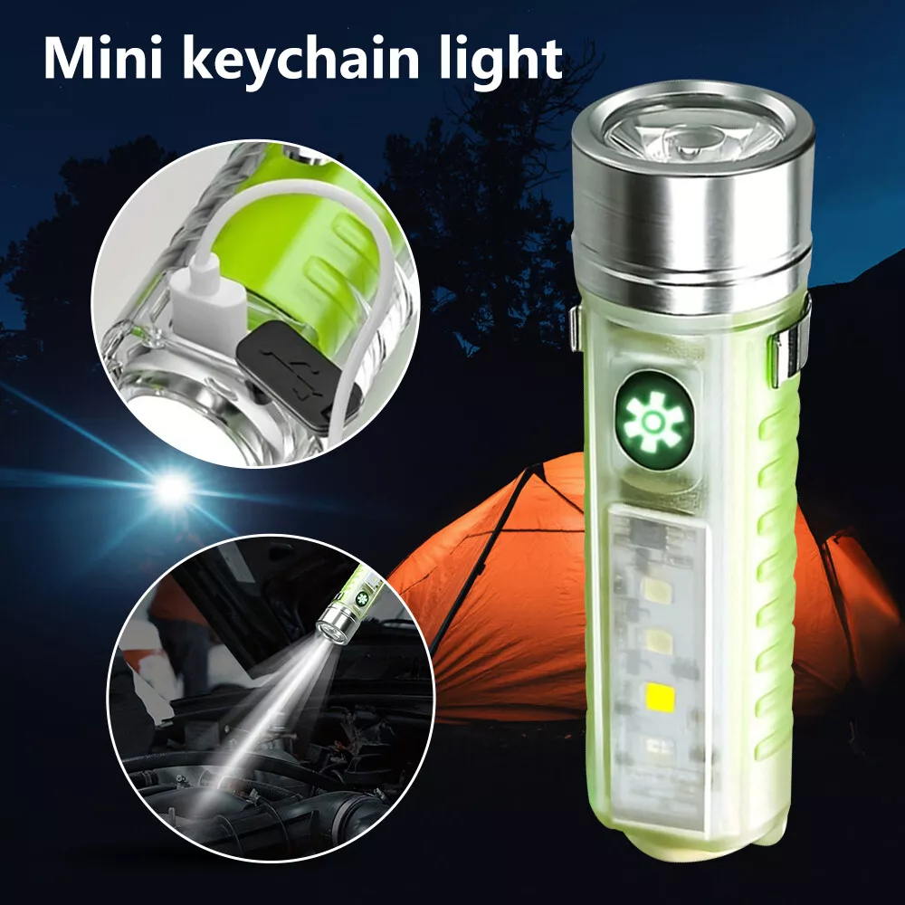 Lampe de Poche LED Torche Mini Portable Rechargeable USB Eclairage