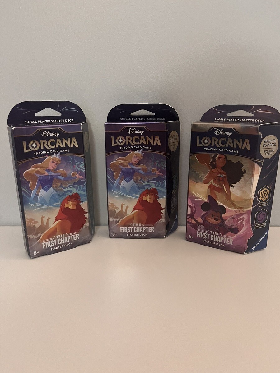 新品lorcana the first chapter staster deck Ravensburger Disney Lorcana: TCG Starter Deck Sapphire