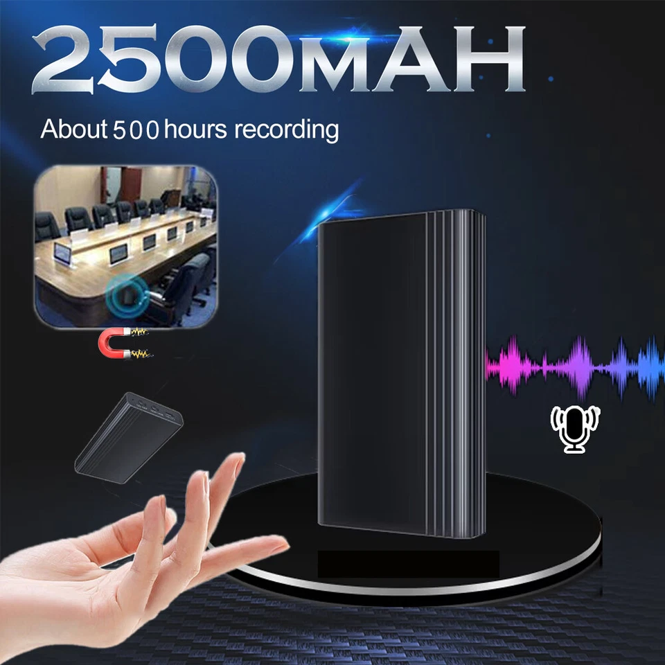 Spy Digital Voice Activated Recorder Device Mini Hidden Audio Recording Magnetic - Image 3 of 4