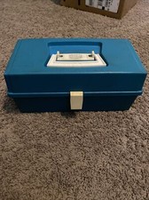 Vintage Plano 5320 Blue/green Tackle Box 2 Tray - Made in USA, Plano, IL 1