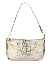 Borsetta Diva's Bags in pelle oro con tracolla staccabile Made in Italy