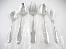 Reed & Barton DAYTON 5 Piece Serving Set Glossy Stainless Steel Flatware