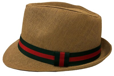 FEDORA TRILBY GANGSTER FEDORA BUCKET PAPER STRAW HAT CAP  display picture 3