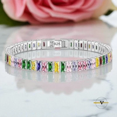 Bracciale Donna Argento 925 Con Zirconi Gialli A Cuore - Lunghezza Regolabile 17/19/21 Cm - 5