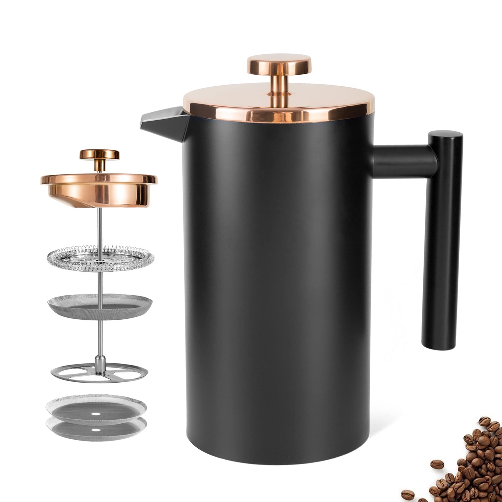 Stainless Steel 50oz, 1500ml Double Wall Insulated Coffee