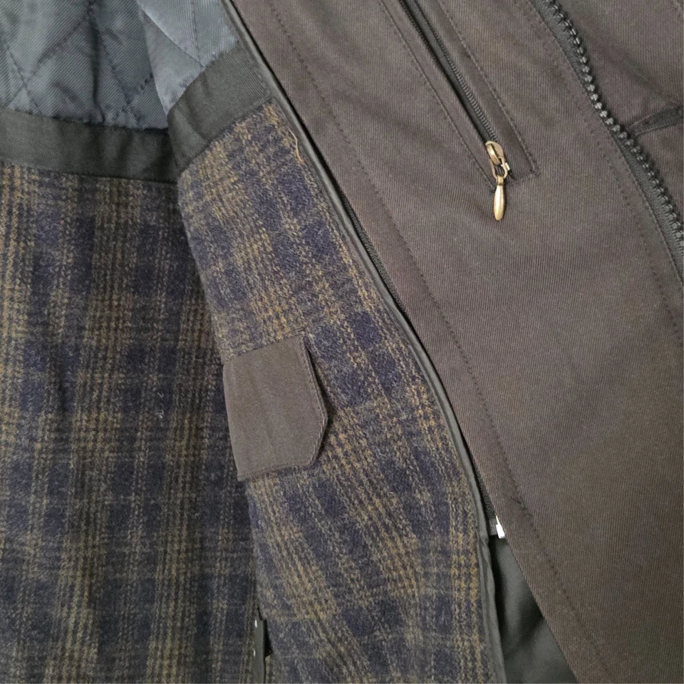 Abrigo vintage Bill Blass para hombre PESADO con forro extraíble gris carbón talla 44 L Foto 4 de 4