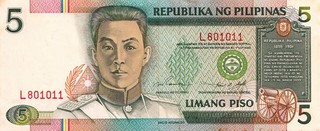 Republika NG Pilipinas 5 Limag Piso 1 Geldschein