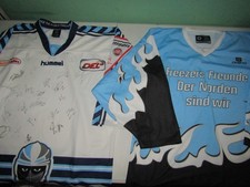 Lot 10 Hamburg Freezers signatured jersey adult & kids excellent Hockey Germany