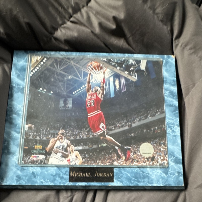 Michael Jordan Chicago Bulls Basketball Vintage Sports Plaque Wall Display