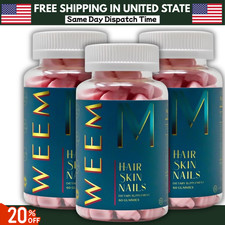 1 Bottle of WEEM Hair, Skin  Nails Gummies   Healthy Hair, Vegan BiotinVitamins