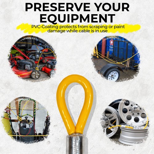 Vascer Commercial Heavy Duty Braided Galvanized Steel Theft Deterrent Securit... - Picture 5 of 9