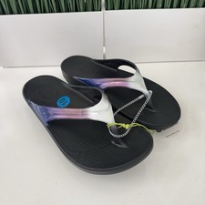 OOFOS OOLALA Luxe Womens Sandals Midnight Spectre Purple Size 10