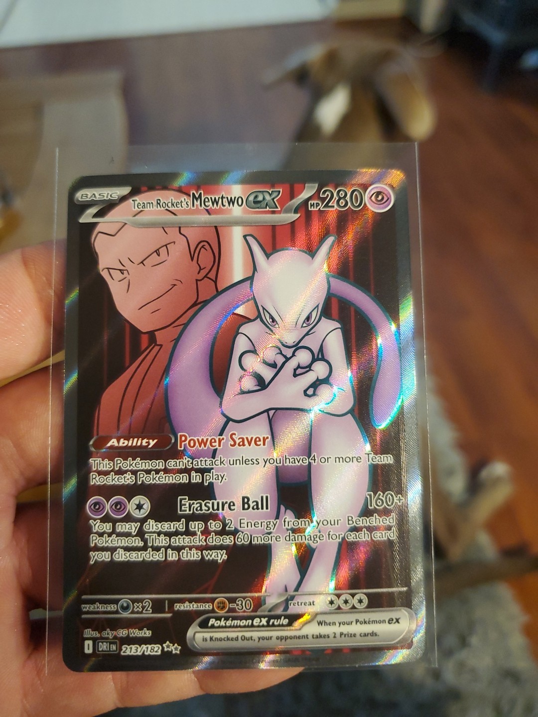 Team Rocket's Mewtwo ex 213/182 Sv10: Destined Rivals Holo