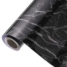 Marble Contact Paper 15.7"x118" Black Marble Countertop Peel and Stick for Home