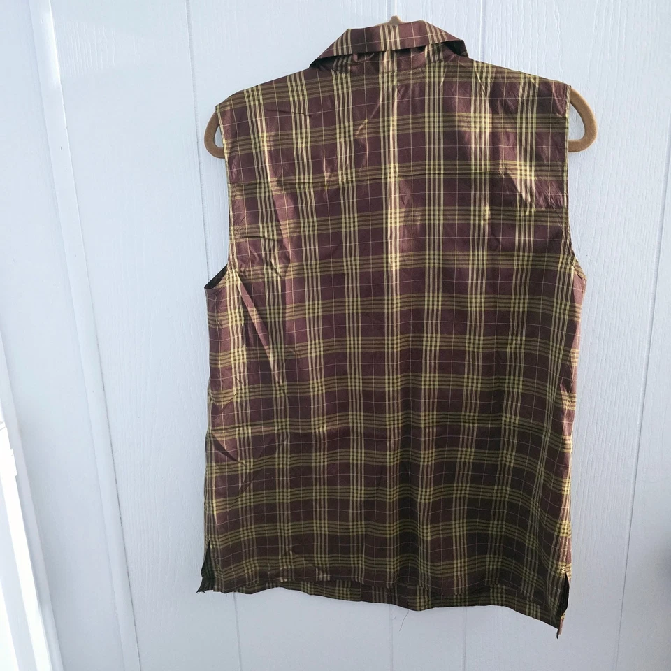 Blusa Josephine Chaus a cuadros sin mangas 16 - clásica, ropa de trabajo, minimalista Foto 2 de 4