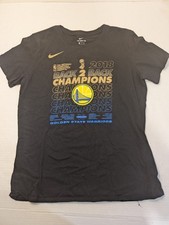 Nike Shirt Mens M Black Golden State Warriors 2018 Champions Back 2 Back Tee