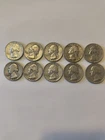 90%Silver Circulated Coins Washington Quarters Lot Of 10 Approx.  2.009 Troy Oz
