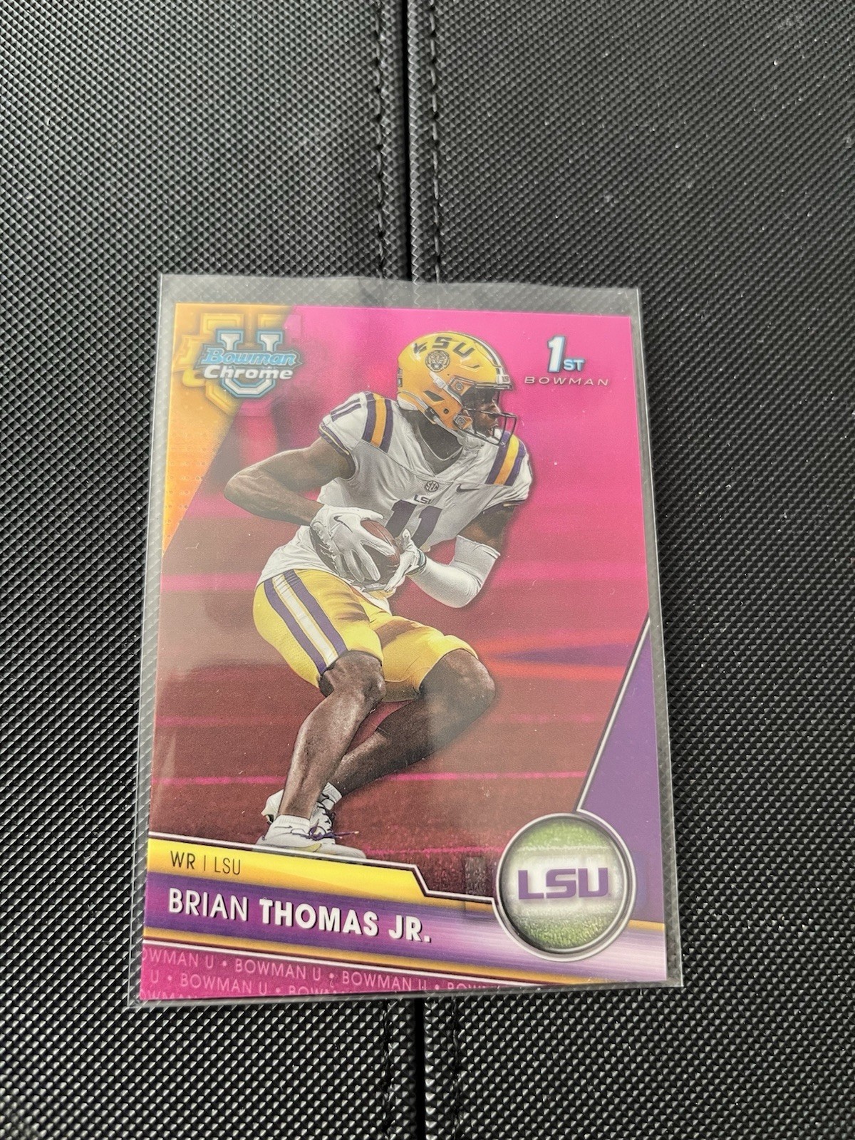 2023 Bowman University Chrome Brian Thomas Jr. #8 Pink Refractor (RC)