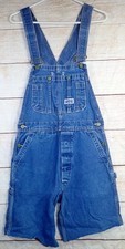 Vintage 80s Big Smith Cutoff Overall Shorts 28" Waist Workwear Denim Made in USA