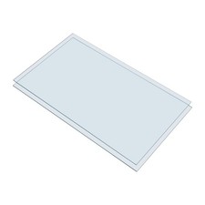 SSWBasics Tempered Glass Shelf - 14 in W x 24 in L x 3/16 in - Set of 2