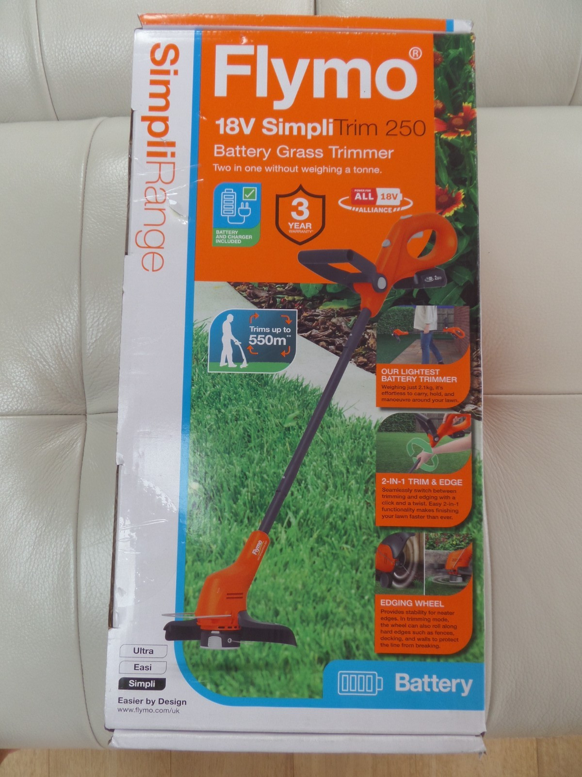 Flymo CCTE25 Contour Cordless 24V 2 In 1 Grass Trimmer & Edger Unit Only Tested - Image 2