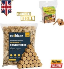 200 Wood Wool Firelighters & 6L Kindling Wood - Natural Log Burner Fire Starters 0.12 per lighter