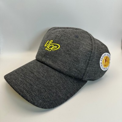 Vice Golf Baseball Hat Mens OSFM Grey Yellow Mallorca 2020 Patch Athletic Cap