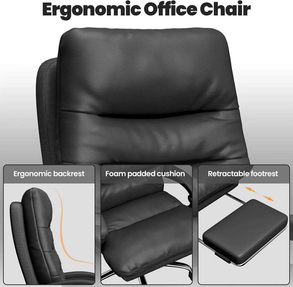Executive Office Chair Big and Tall Office Desk Chair Ergonomic Computer Chair H - Image 4 of 4