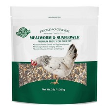 Mealworm and Sunflower Chicken Treats for Poultry 3 lb Bulk Bag Natural Protein