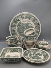 Villeroy & Boch Burgenland Geschirr Gr&uuml;n Kupferstich Vintage Auswahl