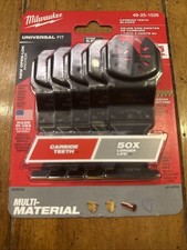 NEW Milwaukee 49-25-1526 Carbide Teeth Oscillating Blades - 5 Pack Free Shipping