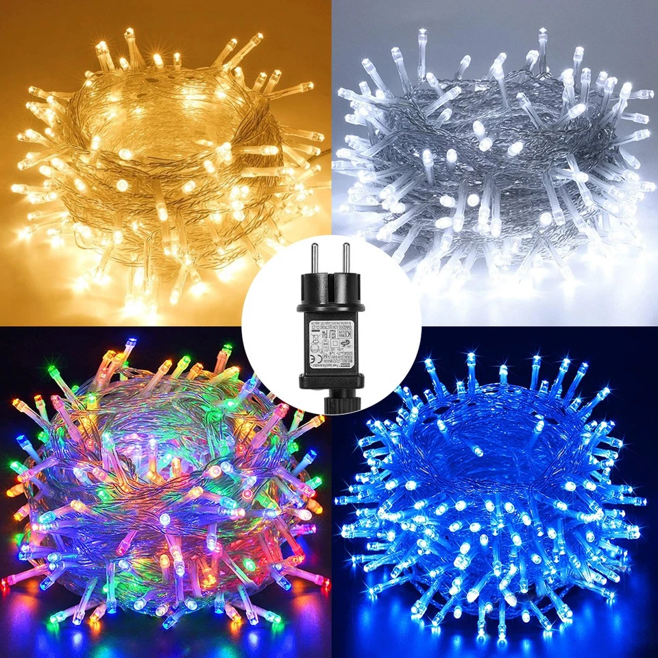 100M 800LEDs Lichterkette Außen 20/50M Außenlichterkette Wasserdichte Party Deko - Bild 2 von 4