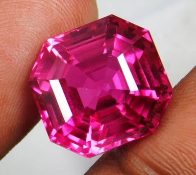 Certified BURMESE Ruby 21.30 Ct Natural Untreated FLAWLESS Asscher Cut Gemstone