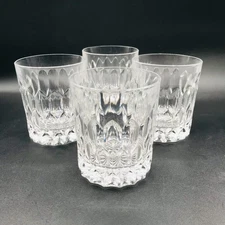 ROYAL CRYSTAL ROCK RCR OPERA Double Old Fashioned Crystal Glass 3-3/4", Set of 4