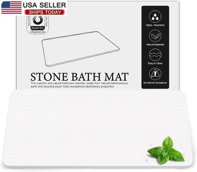 Stone Bath Mat Diatomaceous Earth Shower Mat Non-Slip Super Absorbent Diatomite