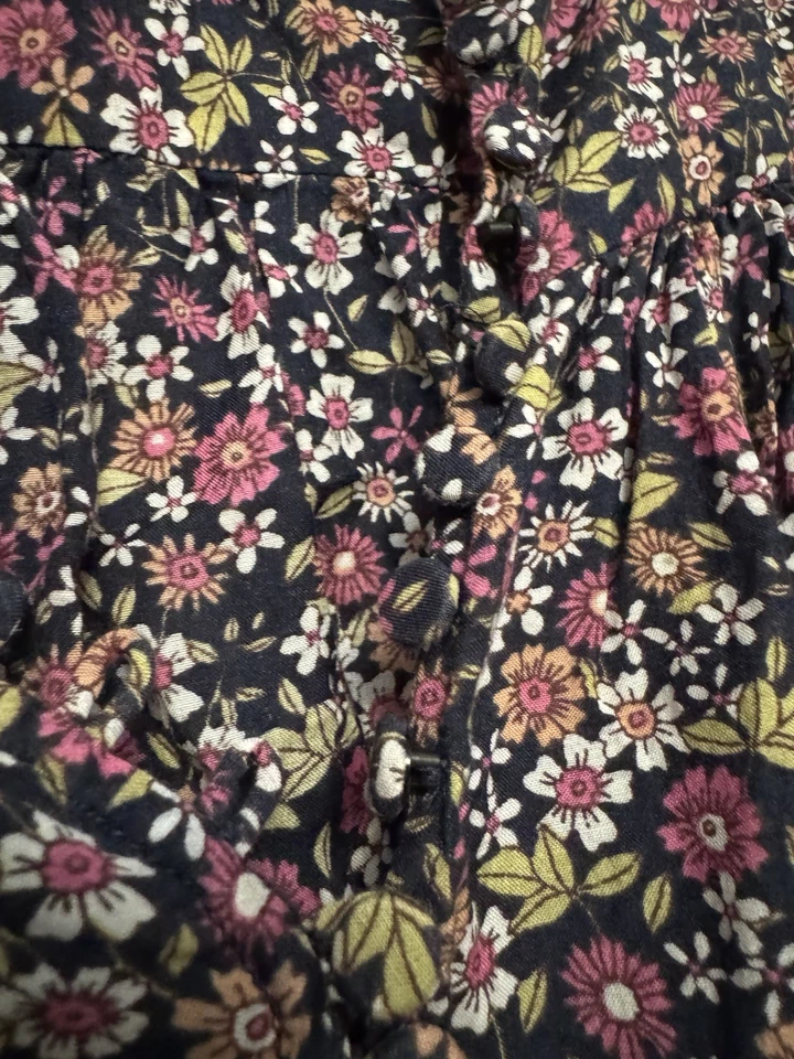 J.CREW WOMEN’S COTTON FLORAL SHIRT LONG SLEEVE DRESS SIZE XL - Image 2 of 4