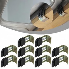 GOWEILE 10 St&uuml;ck Unterbau Sp&uuml;le Clips K&uuml;che Befestigung Bogen schwarz