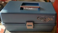 Vintage Valvoline/Roland Martin Catch All Tackle Box With Tackle & Paperwork