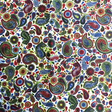 Ditsy floral paisley cotton lawn fabric sewing remnant FQ 19 x 22 in. NEW