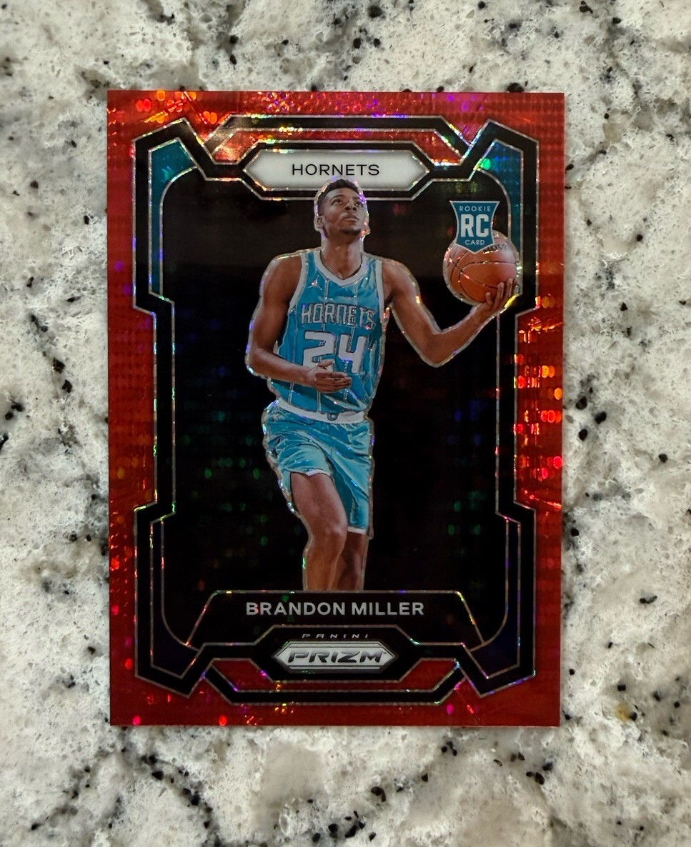 2023-24 Panini Prizm - Brandon Miller #152 Red Seismic Prizm /299 (RC)