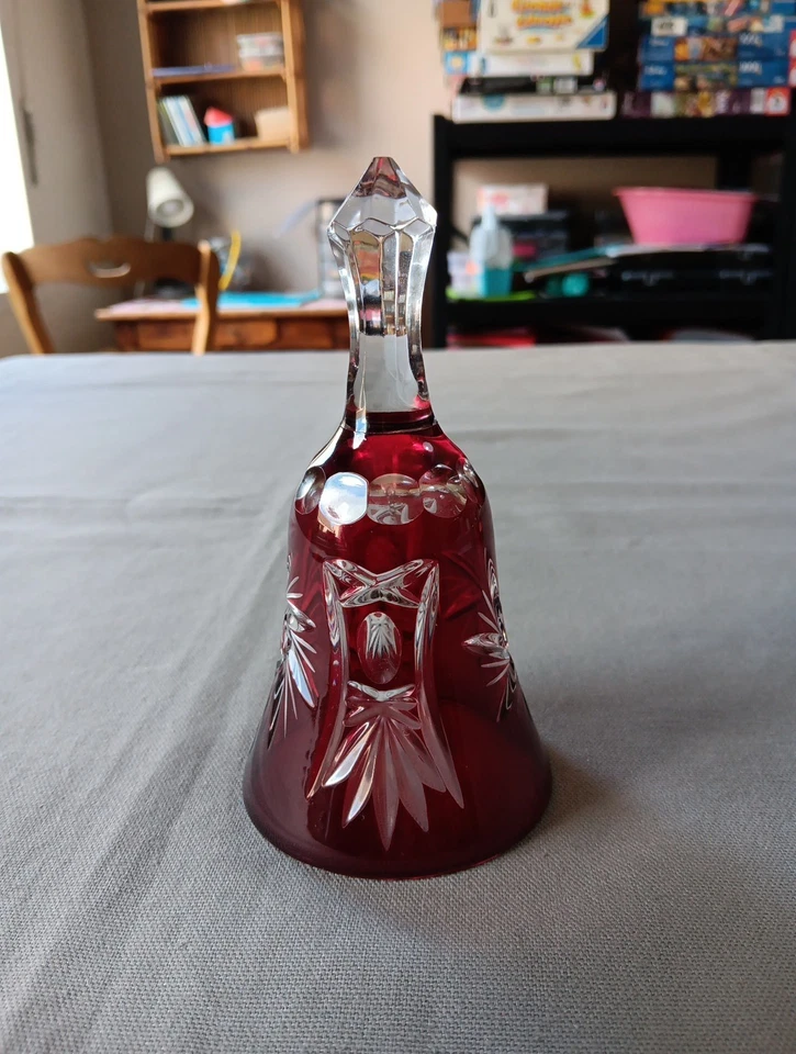 Cloche En Cristal De Bohème H 14cm - Photo 2/4