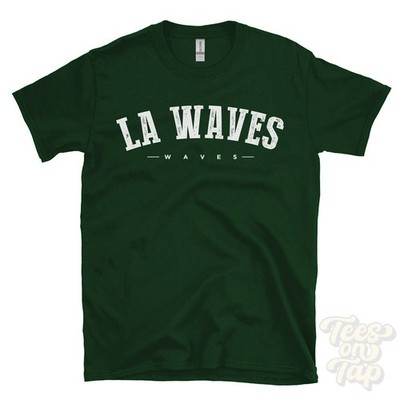 LA WAVES WAVES T-SHIRT USA Retro College Style Geschenk